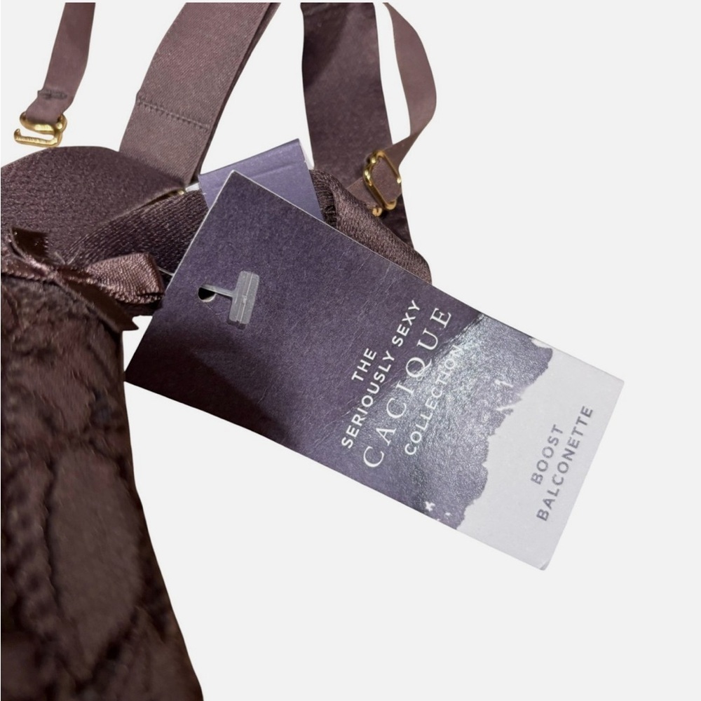 Cacique Bra Size 40F Seriously Sexy Boost Balconette Strappy Lace NEW - Picture 5 of 6